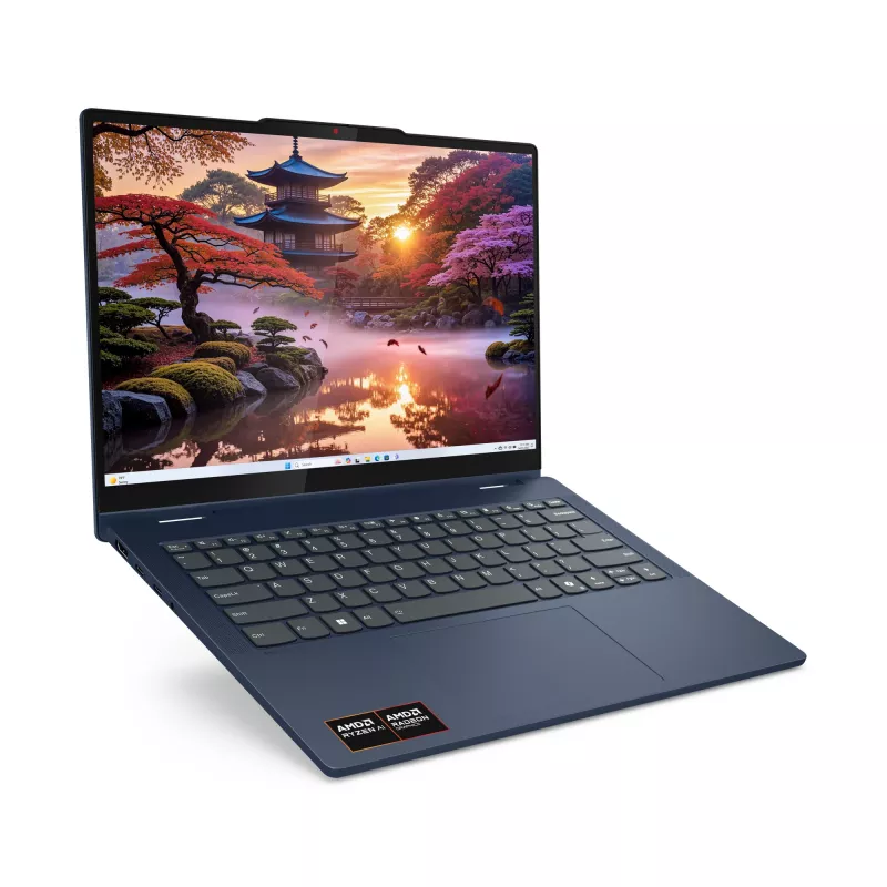 Lenovo IdeaPad 5 2-in-1 14AKP10 Copilot+ PC AMD Ryzen™ AI 7 350 Hibridinis (2-in-1) 35,6 cm (14 colių) jutiklinis ekranas WUXGA 16 GB LPDDR5x-SDRAM 1 TB SSD Wi-Fi 7 (802.11be) Windows 11 Home Vokiška mėlyna
