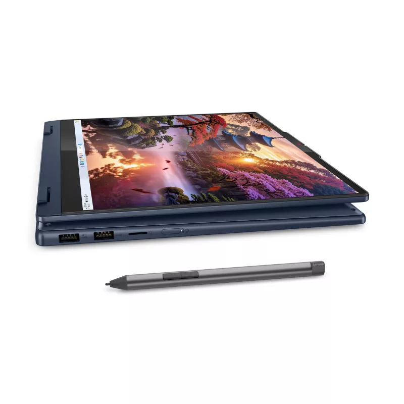 Lenovo IdeaPad 5 2-in-1 14AKP10 Copilot+ PC AMD Ryzen™ AI 7 350 Hibridinis (2-in-1) 35,6 cm (14 colių) jutiklinis ekranas WUXGA 16 GB LPDDR5x-SDRAM 1 TB SSD Wi-Fi 7 (802.11be) Windows 11 Home Vokiška mėlyna