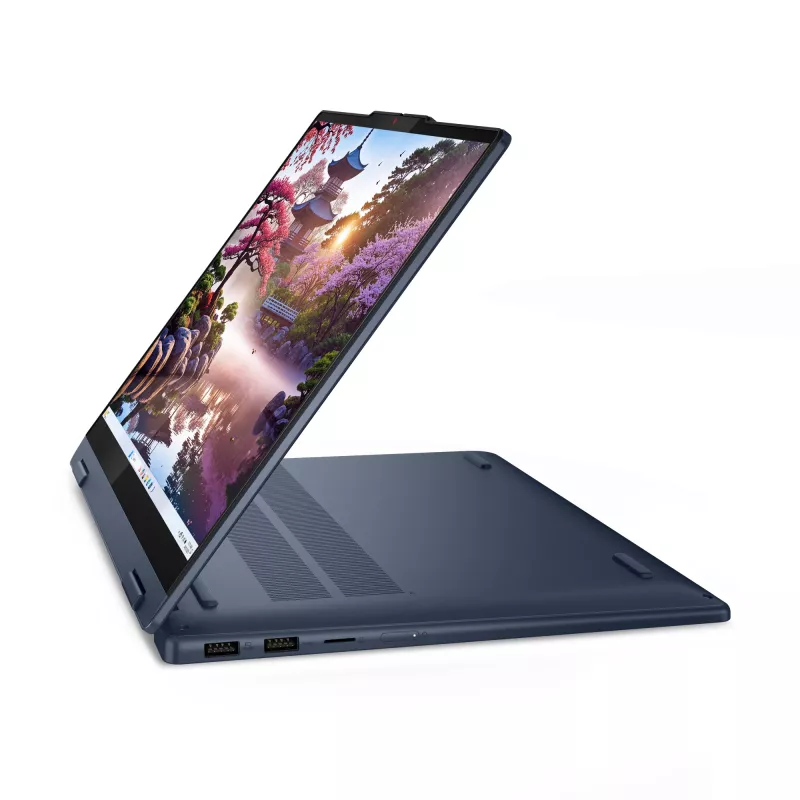 Lenovo IdeaPad 5 2-in-1 14AKP10 Copilot+ PC AMD Ryzen™ AI 7 350 Hibridinis (2-in-1) 35,6 cm (14 colių) jutiklinis ekranas WUXGA 16 GB LPDDR5x-SDRAM 1 TB SSD Wi-Fi 7 (802.11be) Windows 11 Home Vokiška mėlyna