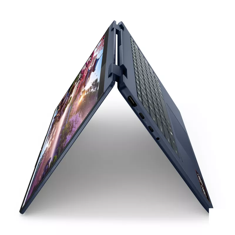 Lenovo IdeaPad 5 2-in-1 14AKP10 Copilot+ PC AMD Ryzen™ AI 7 350 Hibridinis (2-in-1) 35,6 cm (14 colių) jutiklinis ekranas WUXGA 16 GB LPDDR5x-SDRAM 1 TB SSD Wi-Fi 7 (802.11be) Windows 11 Home Vokiška mėlyna