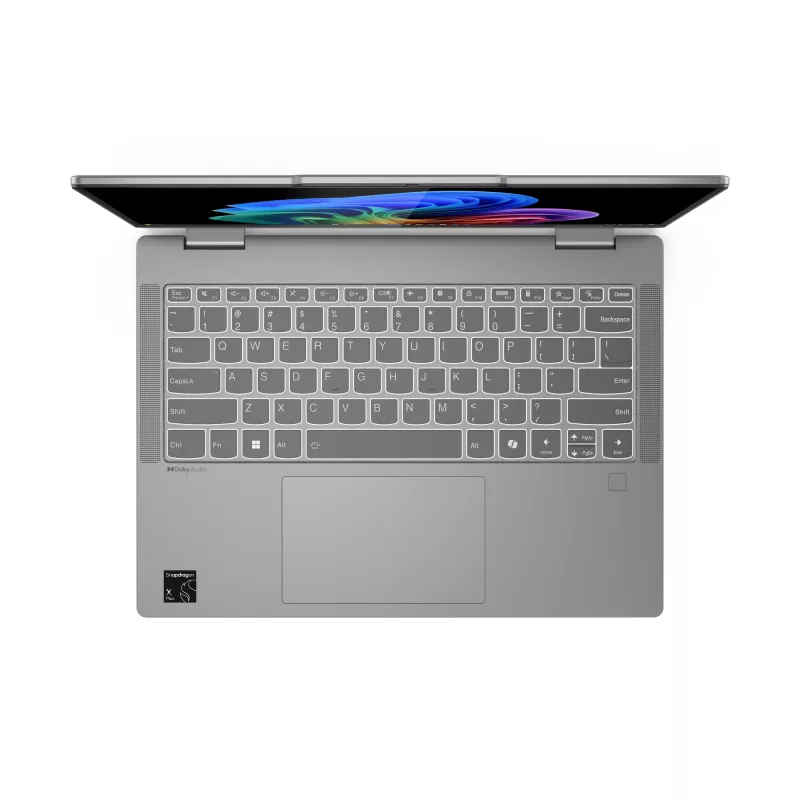 Lenovo IdeaPad 5 2-in-1 14Q8X9 Copilot+ PC Snapdragon X1P-42-100 Hibridas (2-in-1) 35,6 cm (14 colių) Liečiamas ekranas WUXGA 24 GB LPDDR5x-SDRAM 1 TB SSD Wi-Fi 7 (802.11be) Windows 11 Home Pilka