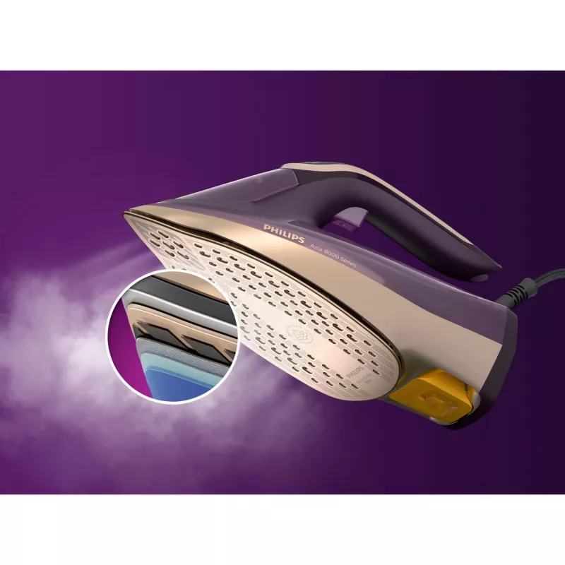 Garų lygintuvas Philips DST8040/30 – 3000 W, 0,35 l bakelis, SteamGlide Elite padas, vertikalus garinimas