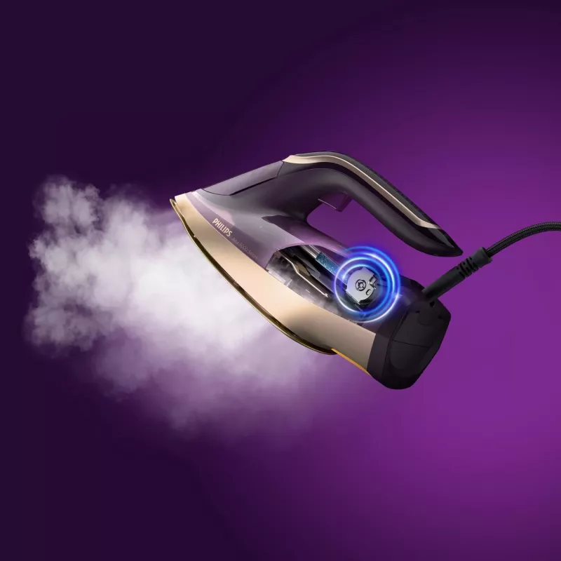 Garų lygintuvas Philips DST8040/30 – 3000 W, 0,35 l bakelis, SteamGlide Elite padas, vertikalus garinimas