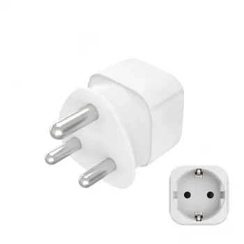 Hama 00223440 maitinimo kištuko adapteris, Type M, Type C (Europlug)+Type F, baltas