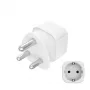 Hama 00223440 maitinimo kištuko adapteris, Type M, Type C (Europlug)+Type F, baltas