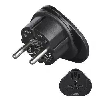 Hama 00223454 maitinimo kištuko adapteris, E/F tipo hibridinis, universalus, juodas