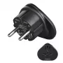 Hama 00223454 maitinimo kištuko adapteris, E/F tipo hibridinis, universalus, juodas