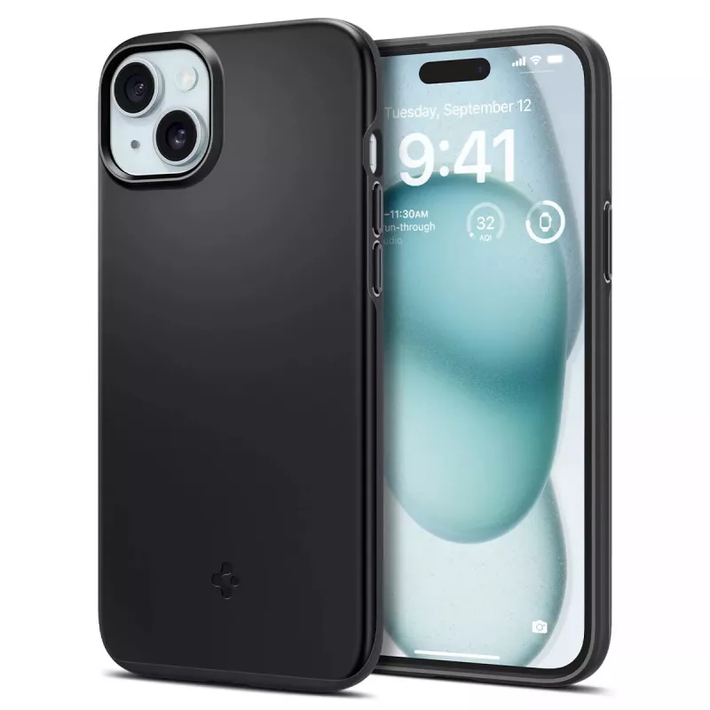 Dėklas Spigen ACS06776, skirtas iPhone 15 15,5 cm, juodas