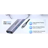 USB Type-C šakotuvas UGREEN 20956A su HDMI ir USB 3.0, 5 Gbps, 4K 3840x2160, sidabrinis