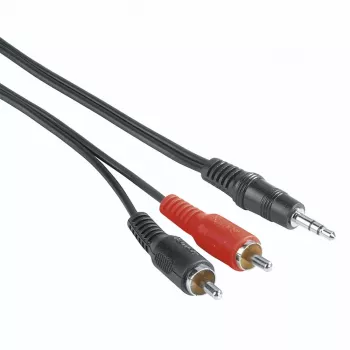 Garso kabelis Hama 00205107 5 m 3,5 mm 2×RCA kištukas Juoda Raudona