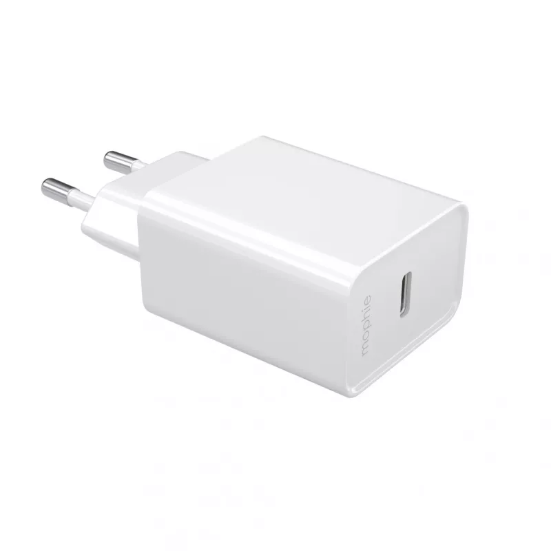 mophie essentials 20W USB-C PD sieninis adapteris universalus baltas kintamoji srovė greitas įkrovimas vidaus