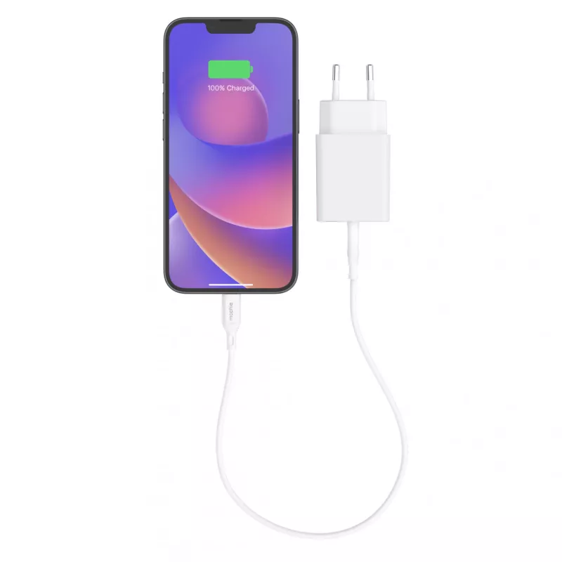 mophie essentials 20W USB-C PD sieninis adapteris universalus baltas kintamoji srovė greitas įkrovimas vidaus
