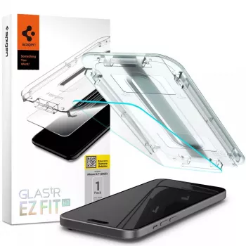 Spigen iPhone 15 Glas.tR EZ Fit ekrano apsauga grūdintas stiklas permatomas
