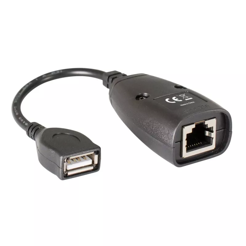 Techly IUSB-EXTENDTY5 kabelio jungčių adapteris USB RJ-45 juodas