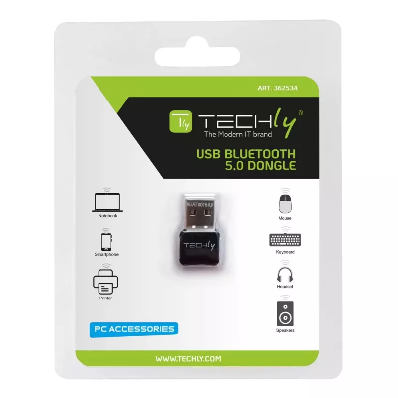 USB imtuvas Techly IDATA USB-BLT5 bet kokio prekės ženklo pelei ir klaviatūrai
