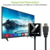 Techly kabelio adapteris keitiklis HDMI į VGA juodas 0,1 m 1920x1200 60 Hz