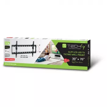 Techly ICA-PLB 261L TV laikiklis / stovas 177,8 cm (70 colių) juodas