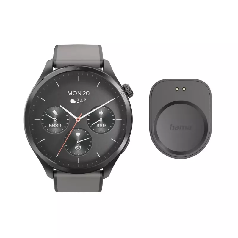Hama 9000 3,63 cm (1,43 colio) AMOLED 52 mm skaitmeninis jutiklinis ekranas antracitinis GPS (palydovinis)
