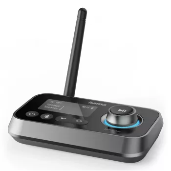 Belaidis garso siųstuvas-imtuvas HAMA Link.it duo 3,5 mm, Bluetooth, 10 m nuotolis, maitinamas per USB, juodas