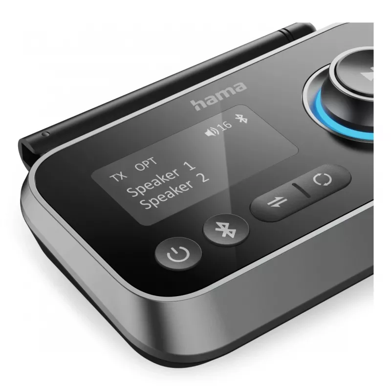 Belaidis garso siųstuvas-imtuvas HAMA Link.it duo 3,5 mm, Bluetooth, 10 m nuotolis, maitinamas per USB, juodas