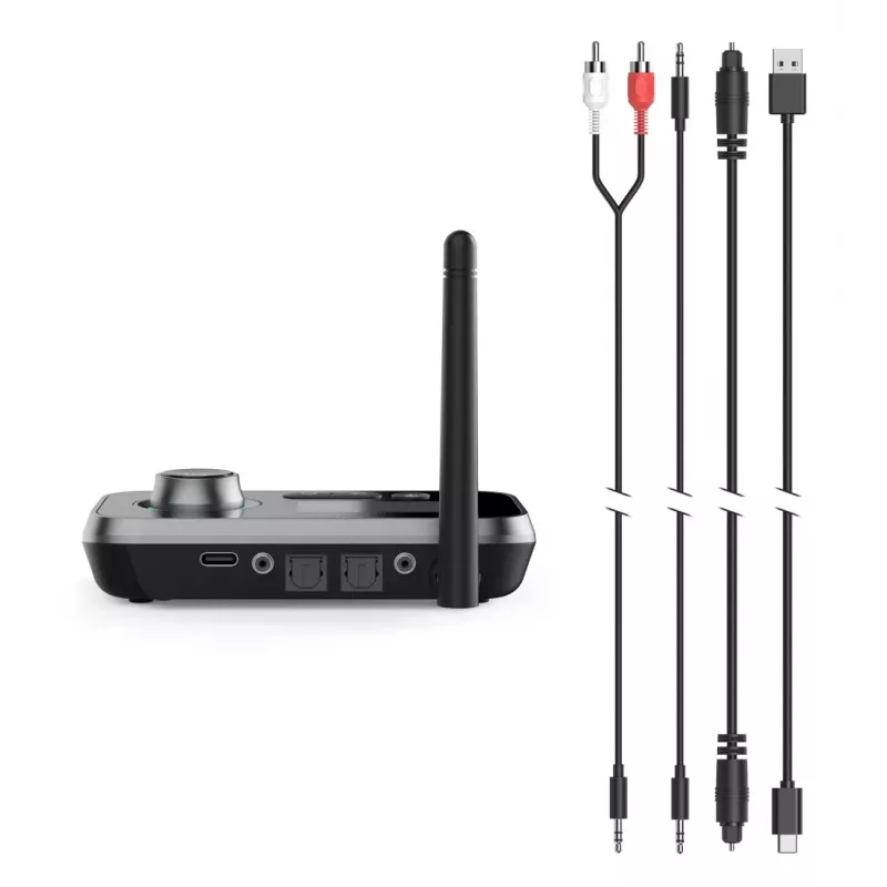 Belaidis garso siųstuvas-imtuvas HAMA Link.it duo 3,5 mm, Bluetooth, 10 m nuotolis, maitinamas per USB, juodas