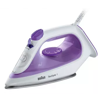 Braun TexStyle 1 SI 1080 sausas ir garinis lygintuvas keraminis padas 2000 W juoda, violetinė