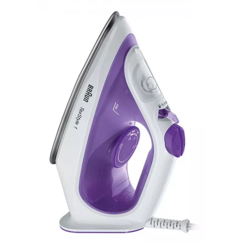 Braun TexStyle 1 SI 1080 sausas ir garinis lygintuvas keraminis padas 2000 W juoda, violetinė