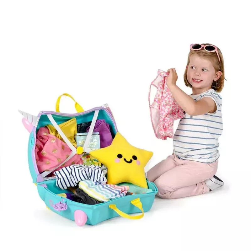 Lagaminas Trunki Una the Unicorn 4 ratukai 18 l rožinė, turkio, geltona