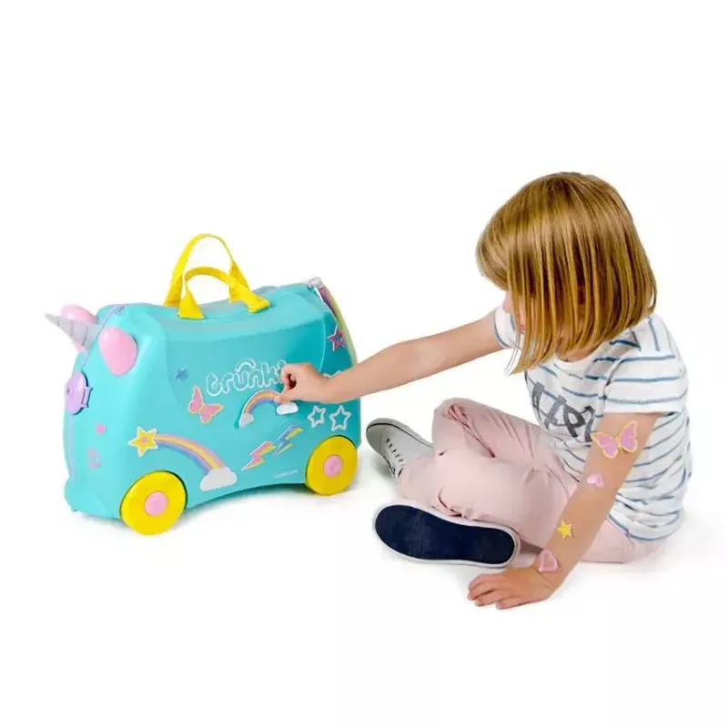Lagaminas Trunki Una the Unicorn 4 ratukai 18 l rožinė, turkio, geltona