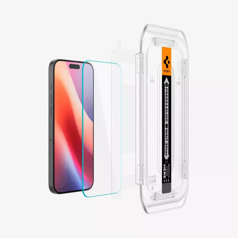 Ekrano apsauga Spigen GLAS.tR EZ Fit Apple iPhone 16 Pro Grūdintas stiklas Skaidrus 2 vnt.