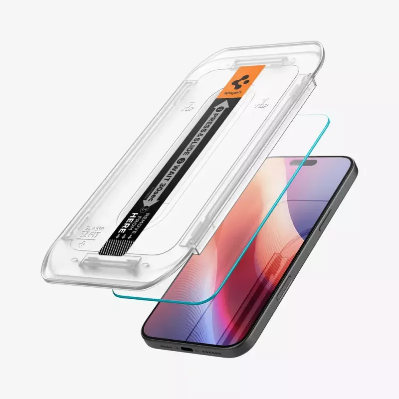 Ekrano apsauga Spigen GLAS.tR EZ Fit Apple iPhone 16 Pro Grūdintas stiklas Skaidrus 2 vnt.