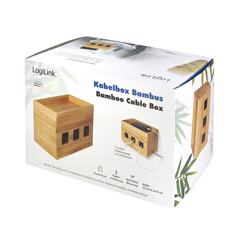 Maitinimo ilgintuvo dėžutė LogiLink KAB0076 medžio spalvos 140x255x165 mm