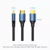 HDMI laidas Vention 8K 48 Gbps HDMI 2.1 medvilniniu apvalkalu patinas-patinas 1 m mėlynas aliuminis