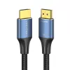 HDMI laidas Vention 8K 48 Gbps HDMI 2.1 medvilniniu apvalkalu patinas-patinas 1 m mėlynas aliuminis