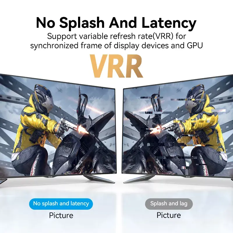 HDMI laidas Vention 8K 48 Gbps HDMI 2.1 medvilniniu apvalkalu patinas-patinas 1 m mėlynas aliuminis