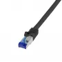 Tinklo kabelis LogiLink C6A103S RJ-45 Cat6a 15 m Juodas