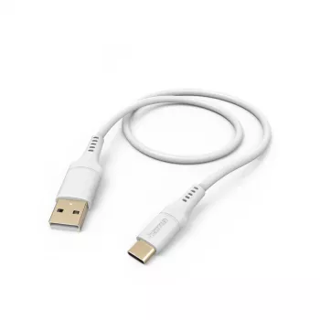 Hama lankstus USB laidas USB 2.0 1,5 m USB A USB C baltas