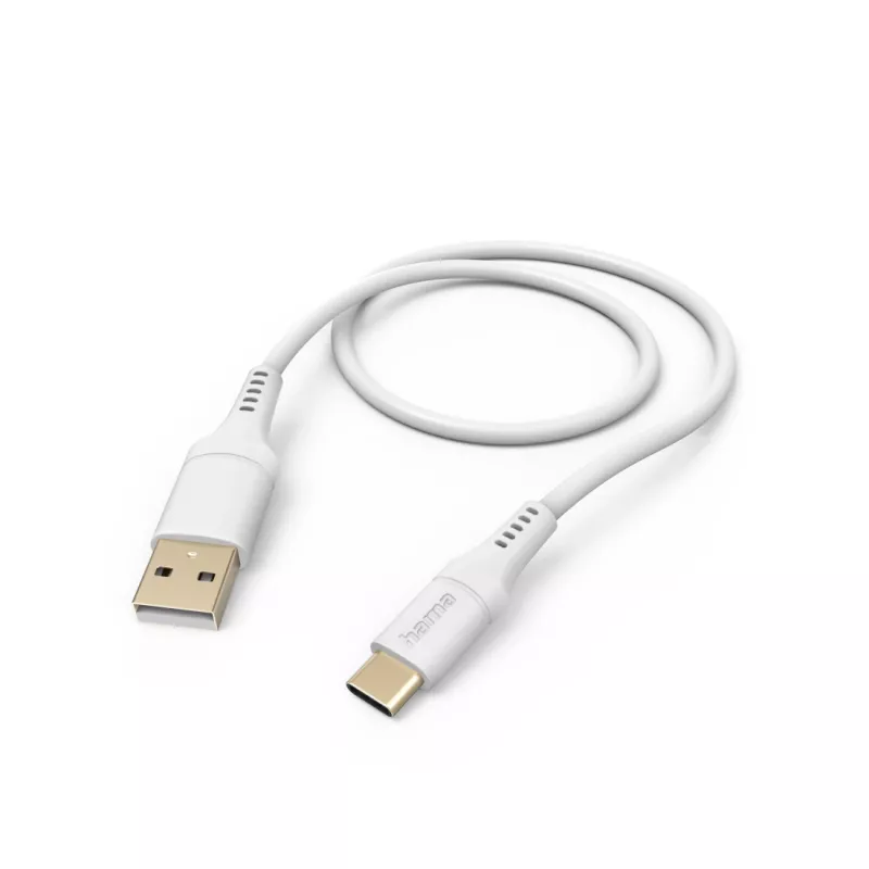 Hama lankstus USB laidas USB 2.0 1,5 m USB A USB C baltas