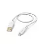 Hama Flexible kabelis 1.5 m White Lightning to USB A 2.4 A