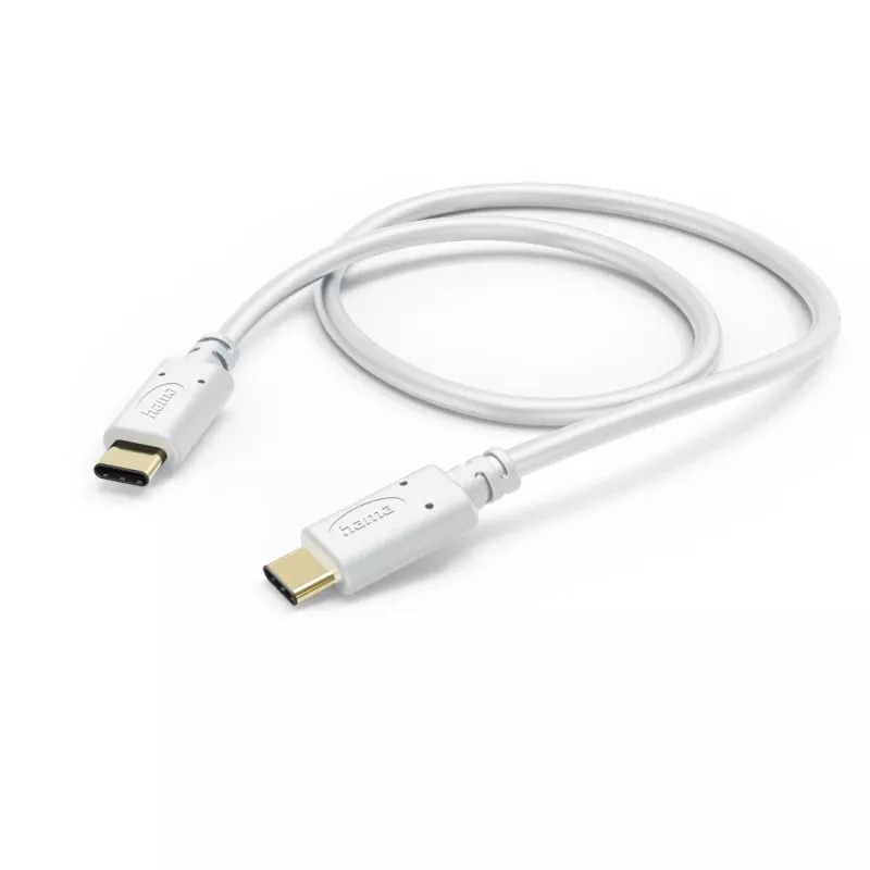 Hama įkrovimo laidas, USB-C - USB-C, 1,5 m, baltas
