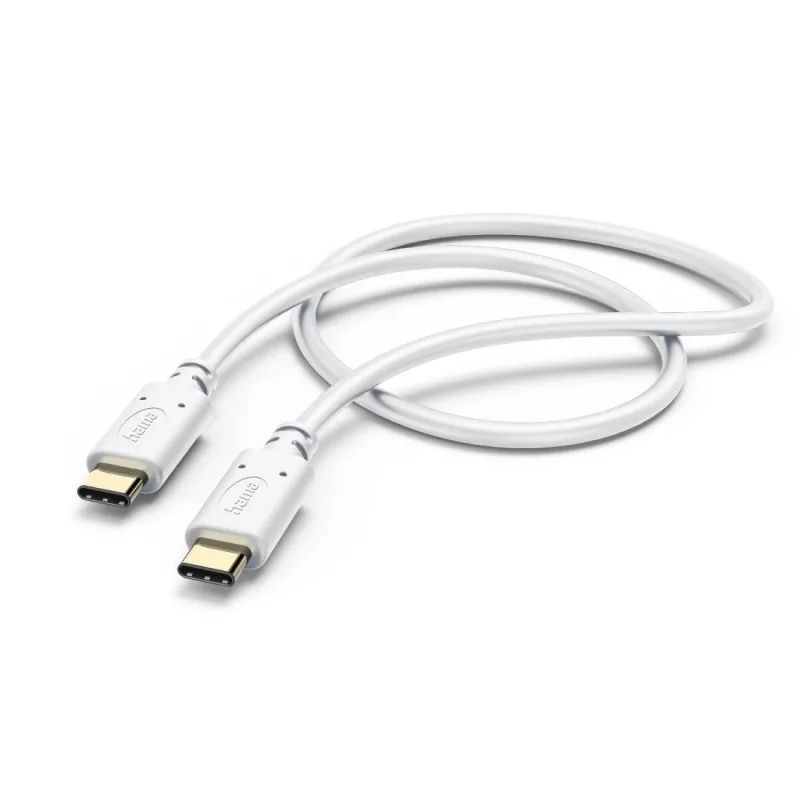 Hama įkrovimo laidas, USB-C - USB-C, 1,5 m, baltas