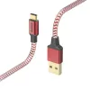 Hama atspindintis USB kabelis USB 2.0 1,5 m USB A USB C raudonas