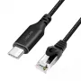 Tinklo kabelis LogiLink CU0411 RJ-45 Cat6 1.5 m Juodas
