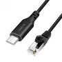 Tinklo kabelis LogiLink CU0413 RJ-45 Cat6 3 m Juodas