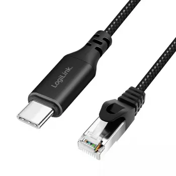 Tinklo kabelis LogiLink CU0415 RJ-45 Cat6 7,5 m Juodas