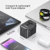 Maitinimo kištuko adapteris UNITEK P1122ABK01 Universalus Juodas C, G, I tipo