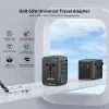 Maitinimo kištuko adapteris UNITEK P1122ABK01 Universalus Juodas C, G, I tipo