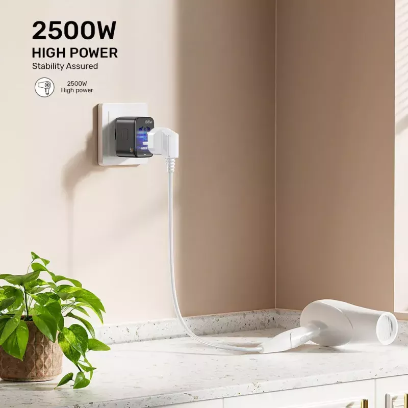 Maitinimo kištuko adapteris UNITEK P1122ABK01 Universalus Juodas C, G, I tipo