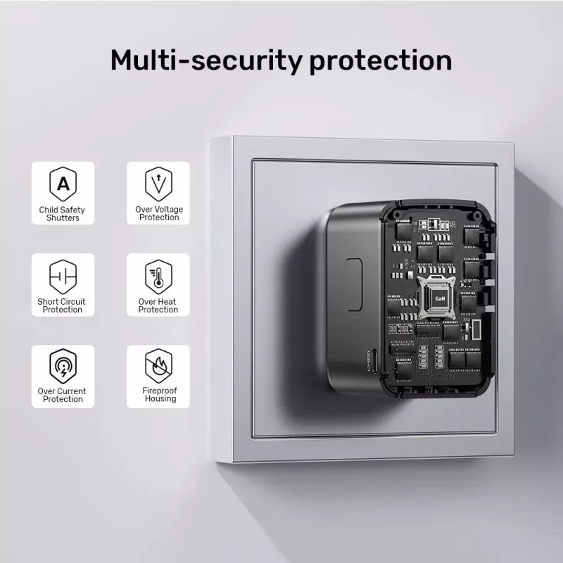 Maitinimo kištuko adapteris UNITEK P1122ABK01 Universalus Juodas C, G, I tipo
