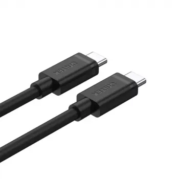 USB C į USB C kabelis Unitek Y-C477BK01-2M, USB 3.2 Gen 1, 2 m, 5 Gbit/s, PD 60 W, juodas